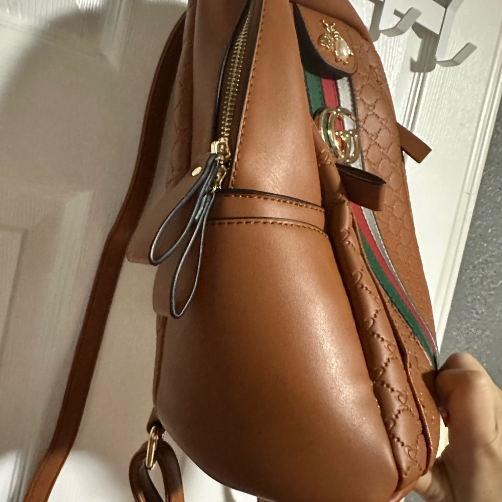 Brown print Backpack/Wallet Set - Picture 9 of 12
